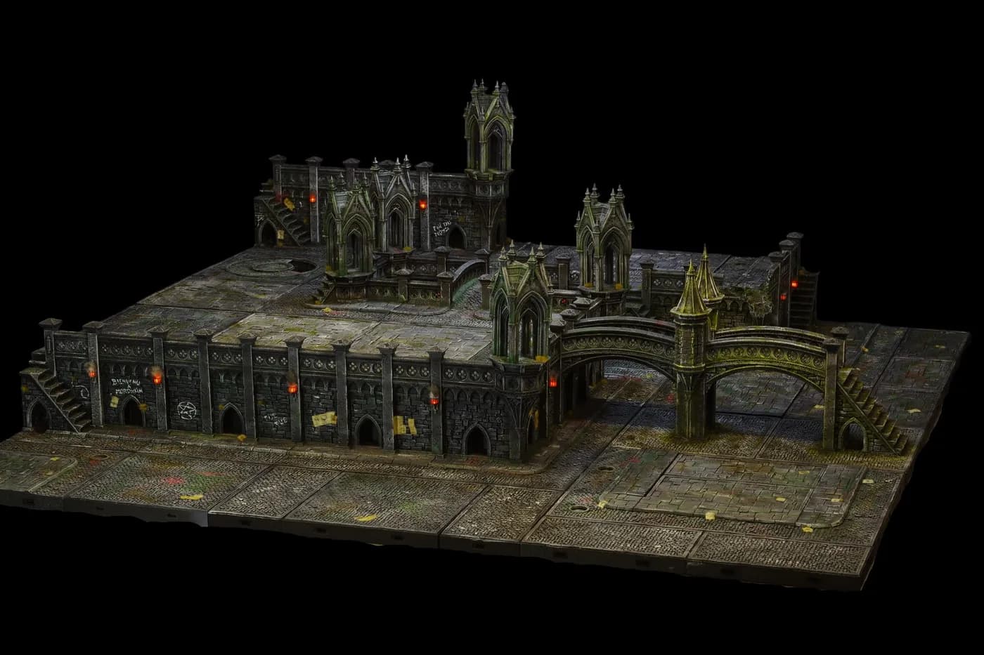 Castelombre – la table complète de 120 x 120 cm assemblée, Poil de Grim