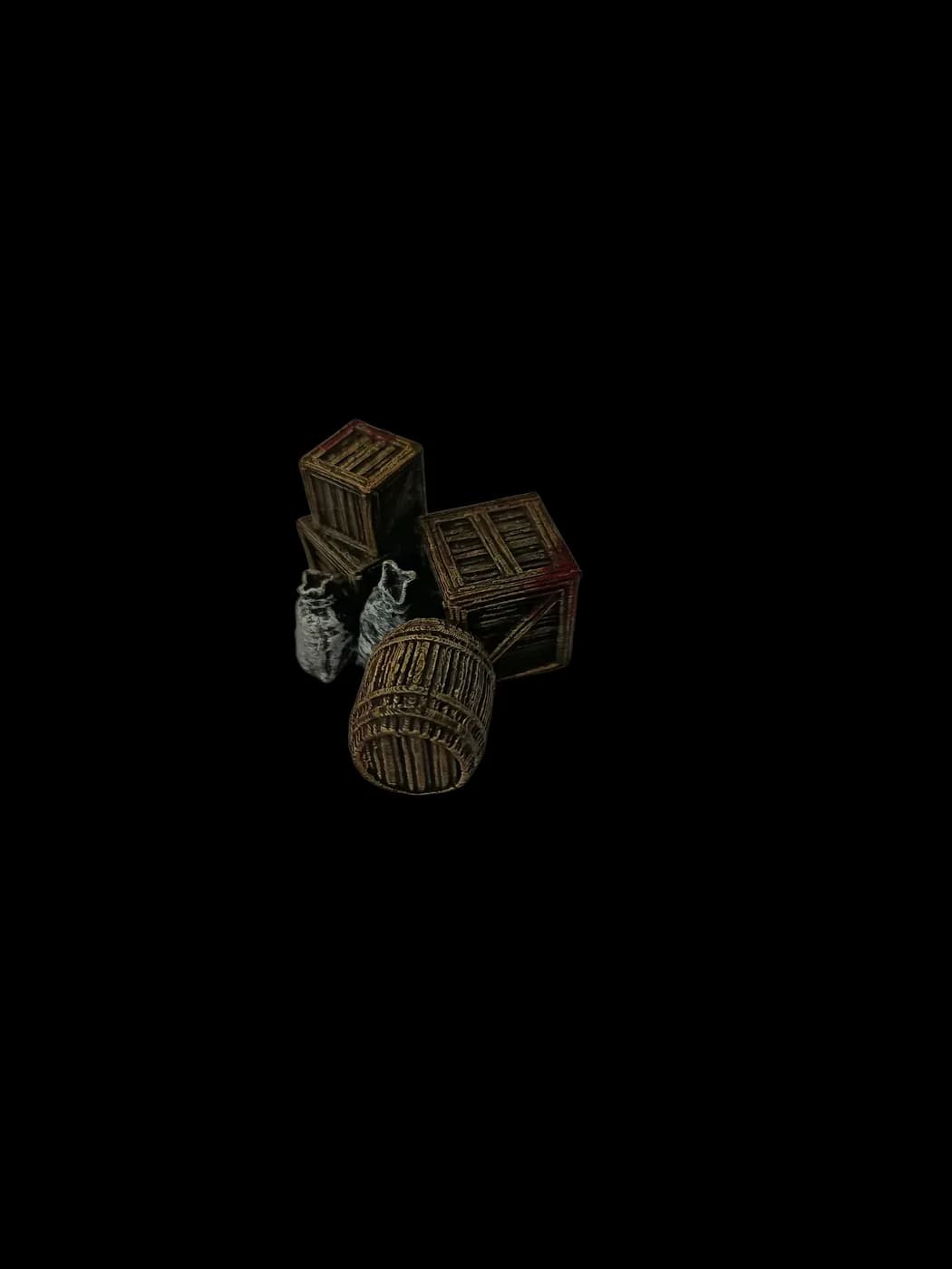 En faire des caisses – décor imprimé en 3D par Poil de Grim